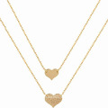 UNIQ Double Layered Heart Necklace Pendant Jewelry